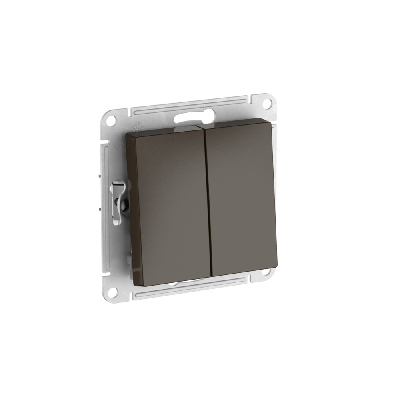 ATLASDESIGN 2-клавишный ПЕРЕКЛЮЧАТЕЛЬ, сх.6/2, 10АХ, быстрозажимные клеммы, МОККО