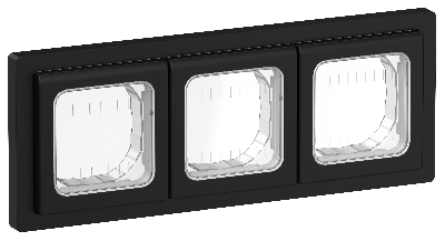 FLITE Рамка 3-местная IP55 Рпро-3-55-ФлЧ черный IEK