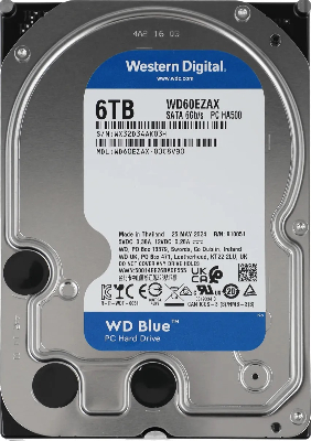 Жесткий диск 6TB Blue 3.5'', SATAIII, 5400 об/мин, 256 МБ