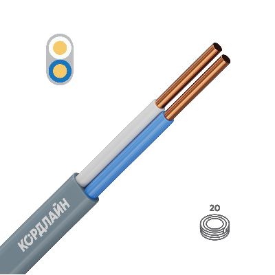 Кабель силовой ВВГ-Пнг(А)-LS 2x2,5ок(N)-0,66 20м ТРТС