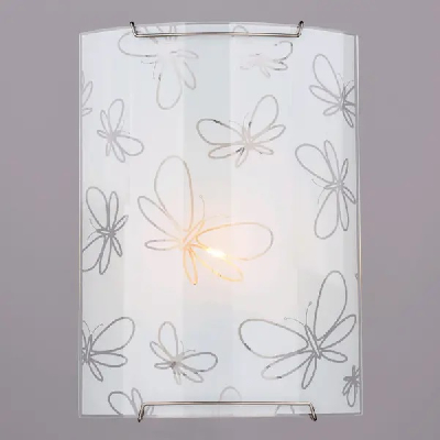 Светильник НББ-21-60 М21 Бабочки 150х220 матовый белый/клипсы штамп металлик индивидуальная упаковка