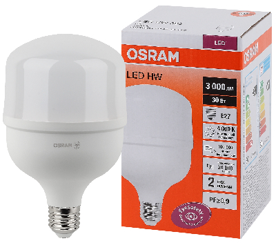 Лампа светодиодная LED HW 30Вт E27  (замена 300Вт) белый OSRAM