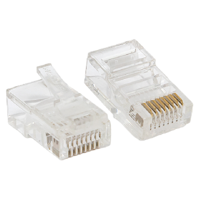 Коннектор RJ-45 TERACOM PRO неэкранированный 8P8C 30мкд Cat.5E универсальный (упак.50шт)