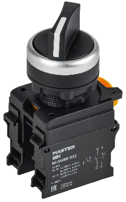Переключатель 2 полож. 1NO+1NC чёрный MASTER IEK