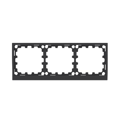 Рамка 3 поста IP44, KANT, черный уголь