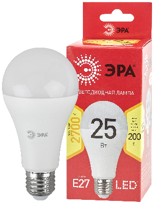Лампа светодиодная LED 25 Вт 2000Лм 2700К груша теплый E27 220-240В LED A65-25W-827-E27 Red Line