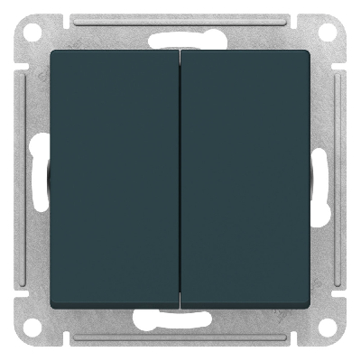 ATLASDESIGN 2-клавишный переключатель, перекрестный, 2 x сх. 7, 10АХ, механизм, ИЗУМРУД
