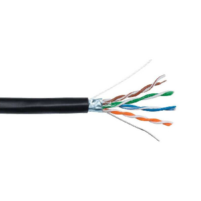 Витая пара СORDLINE F/UTP 5e Сu 4х2х0.48 PE OUT MID черный 305м