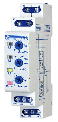 Реле напряжения трехфазное РНПП-312 одномодульное