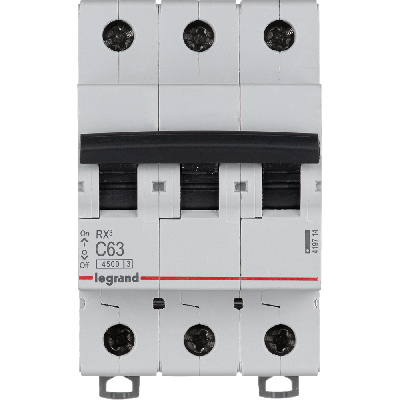 Выключатель автоматический трехполюсный RX3 4,5 кА C 63 А