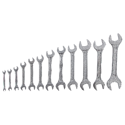 Набор ключей рожковых, 6x32 мм, 12 шт., хромированные