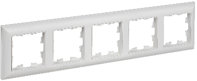 BRITE Рамка 5-местная РУ-5-БрАБ арктический белый/белый IEK