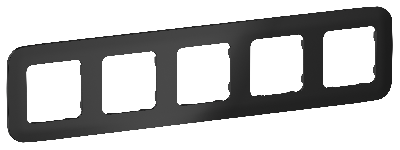 FLITE ARTISTIC Рамка 5-местная РУ-5-А-ФлЧ черный IEK