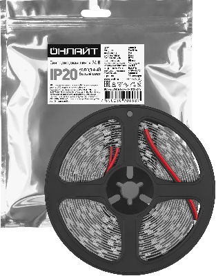 Лента светодиодная 9.6Вт/м 24В 6000К IP20 120 LED/м OLS-2835 5м