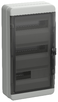 TEKFOR Корпус пластиковый КМПн-36 IP65 черная прозрачная дверь IEK