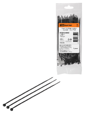 Хомут 2,5х200мм нейлон (черный) (100шт) TDM