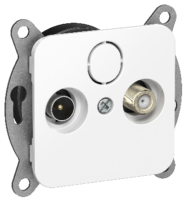 FLITE Розетка 2-местная TV+SAT экранированная оконечная РТВс-2-1-1-ФлБ белый IEK