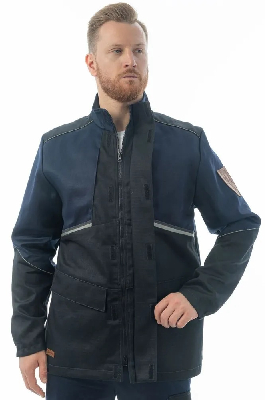 Куртка сварщика Brodeks FS28-01, т.синий/черный (2XL)