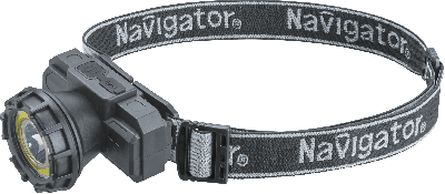 Фонарь светодиодный NPT-H42-ACCU 1LED, 1Вт + 1COB, 3Вт налобный аккумуляторный