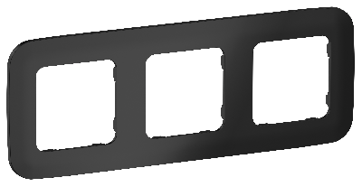 FLITE ARTISTIC Рамка 3-местная РУ-3-А-ФлЧ черный IEK