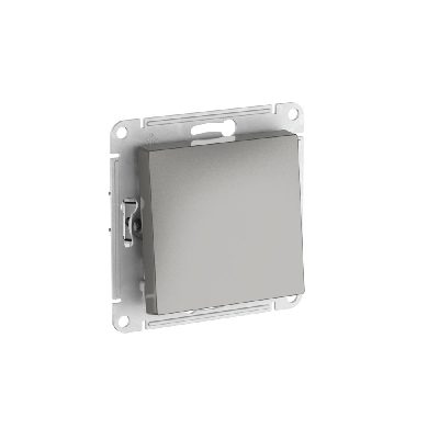 ATLASDESIGN 1-клавишный ПЕРЕКЛЮЧАТЕЛЬ, сх.6, 10АХ, быстрозажимные клеммы, СТАЛЬ