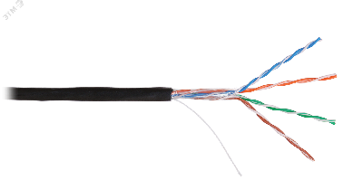 Витая пара СORDLINE U/UTP 5e Сu 4х2х0.48 PE OUT MID черный 305м