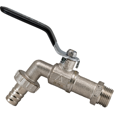 Кран шаровой водоразборный со штуцером 1/2' НР ручка рычаг