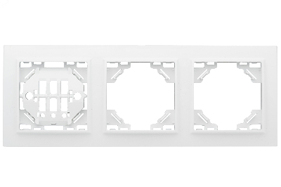 Рамка Минск 3-местная горизонтальная белая Basic