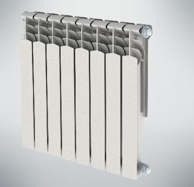 Радиатор алюминиевый секционный 500/100/8 боковое подключение