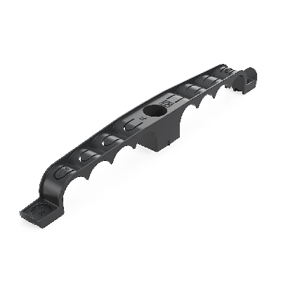 Держатель труб для прямого монтажа двусторонний на 8 мест чёрный d20 (20шт/120шт уп/кор)