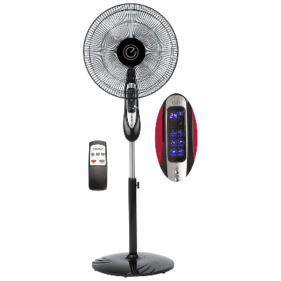 Вентилятор напольн. Energy ELEGANCE EN-1617 с пульт ДУ, 16, черный, высота 1,25м, таймер, измер. темпер., 1шт/коробка