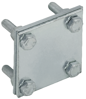 Зажим крестообразный с разделителем полоса-полоса 40мм оцинкованная сталь HDZ IEK