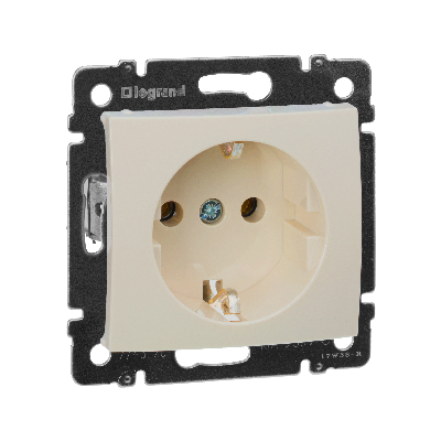 VALENA Розетка с заземлением в рамку слоновая кость