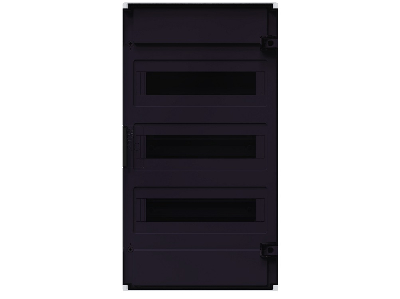 Щит распределительный навесной с пласт. черной прозрач. дверцей на 36 модулей, OptiBox Pro 36-NKR-IP40