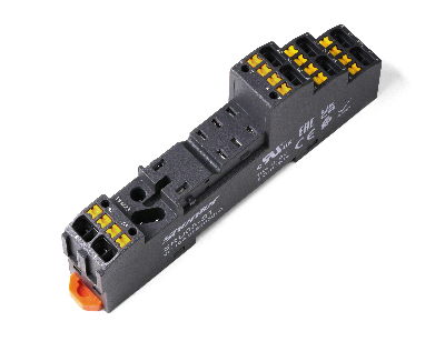 SRU08-ST Цоколь SRU08-ST, 10A(300V), push-in, черный, на рейку DIN35, для RFT2CO, 46.52, G2R-2, KRI2