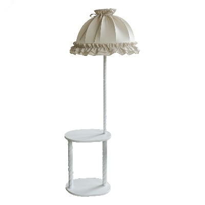 Светильник НТБ-11-60-101 ОВАЛ Белый с абажуром Нюша бежевый