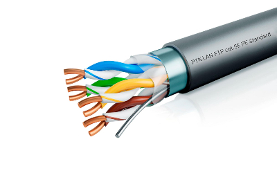 Витая пара LAN U/UTP 4x2x24AWG (0,48 мм) кат.5е (305 м) PE (состав ОКЛ)