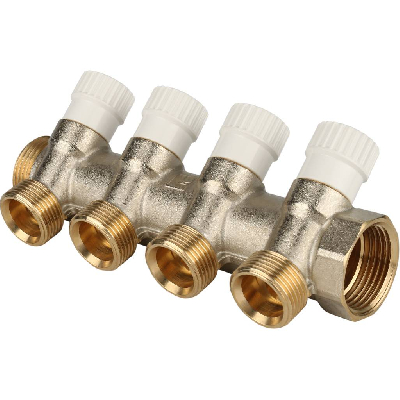 Коллектор распределительный 1', 4 отвода 3/4'ЕК