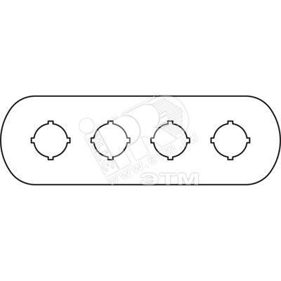 Шильдик MA6-1004 (4 места) для пластикового поста