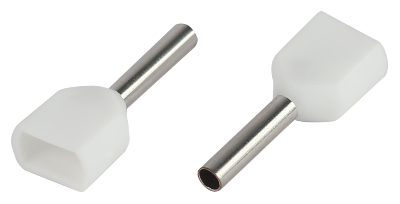 Наконечник-гильза с изолированным фланцем (упаковка 50 шт.) NO-225-96 (двойной) НШвИ(2) 0,5-8