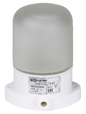 Светильник для бани и сауны НПБ400 настенно-потолочный IP54, 60Вт, E27, белый, основание керамика