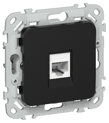 FLITE Розетка компьютерная RJ45 категория 5Е UTP РК5е-1-0-ФлЧ черный IEK