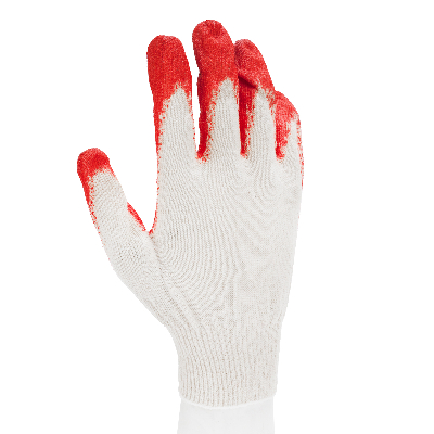 Перчатки трикотажные с натуральным латексным обливом, 13 класс