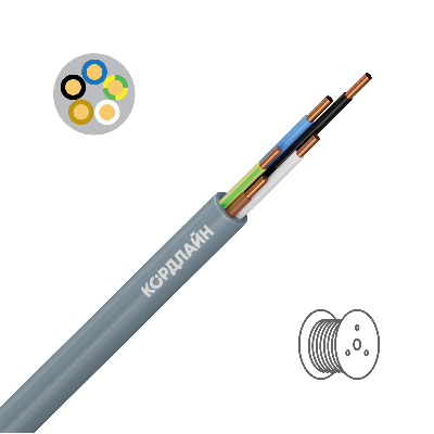 Кабель силовой КОРДЛАЙН ВВГнг(А)-LS 5х2,5ок(N,PE)-0,66     барабан ТРТС