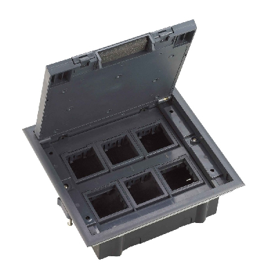 MultiDesk Люк на 12 модулей IP40 для фальшпола с монтажной коробкой, тип MDK10