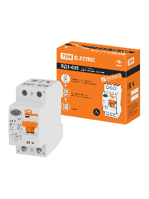 Устройство защитного отключения ВД1-63S двухполюсное 63А 100мА