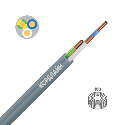 Кабель силовой ВВГнг(А)-LS 3x1,5ок(N,PE)-0,66 100м ТРТС