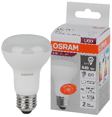 Лампа светодиодная LED 8 Вт E27 4000К 640Лм гриб 220 В (замена 60Вт) OSRAM