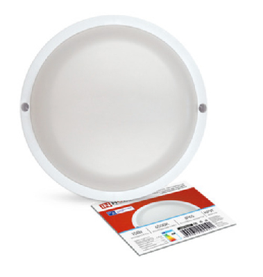 Светильник светодиодный герметичный СПП МД-1565-КРУГ 15Вт 6500К 1350Лм с микроволновым датчиком IP65 140мм IN HOME