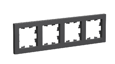 ATLASDESIGN 4-постовая РАМКА, универсальная, БАЗАЛЬТ